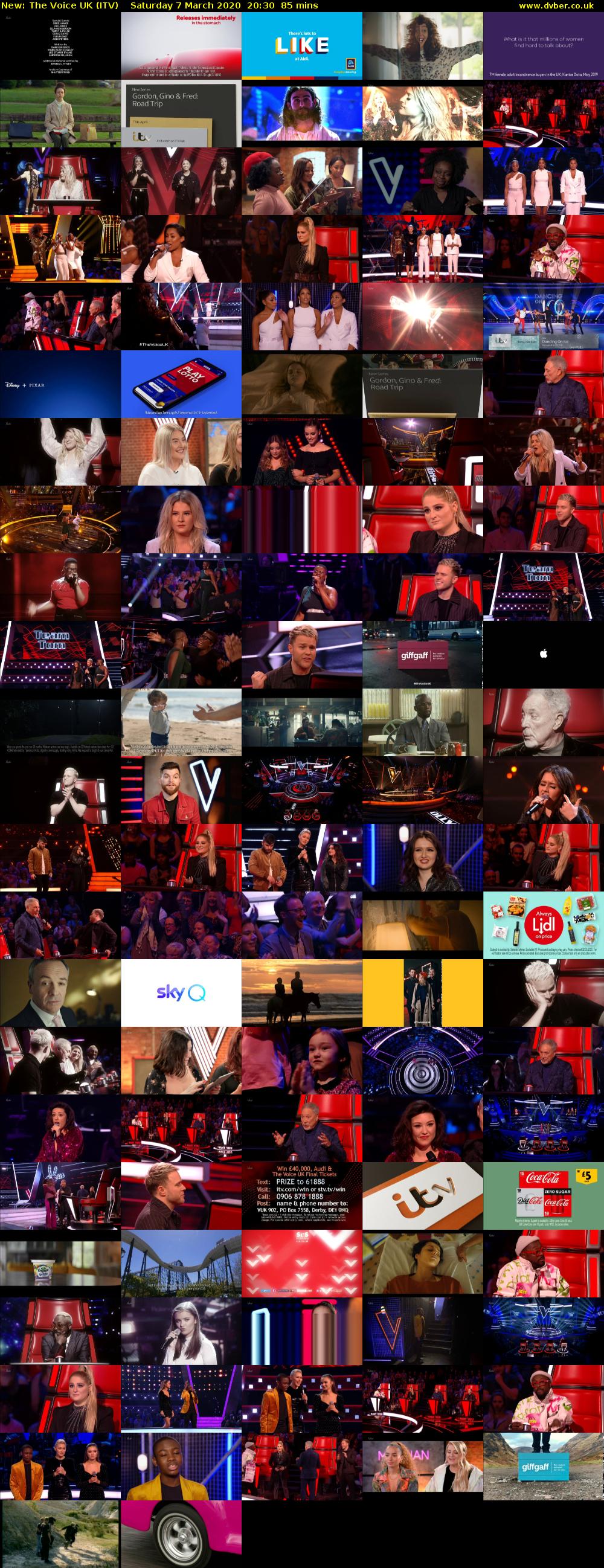 The Voice UK (ITV) Saturday 7 March 2020 20:30 - 21:55