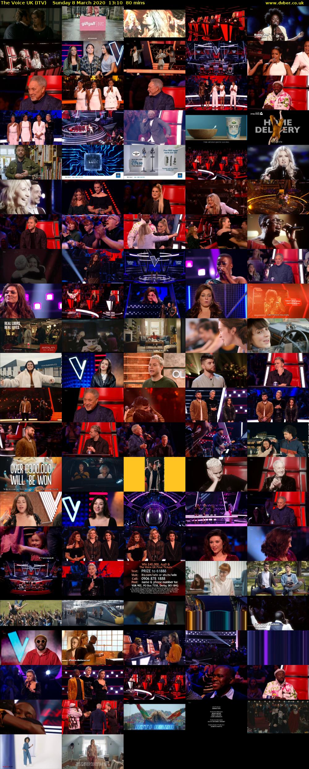 The Voice UK (ITV) Sunday 8 March 2020 13:10 - 14:30