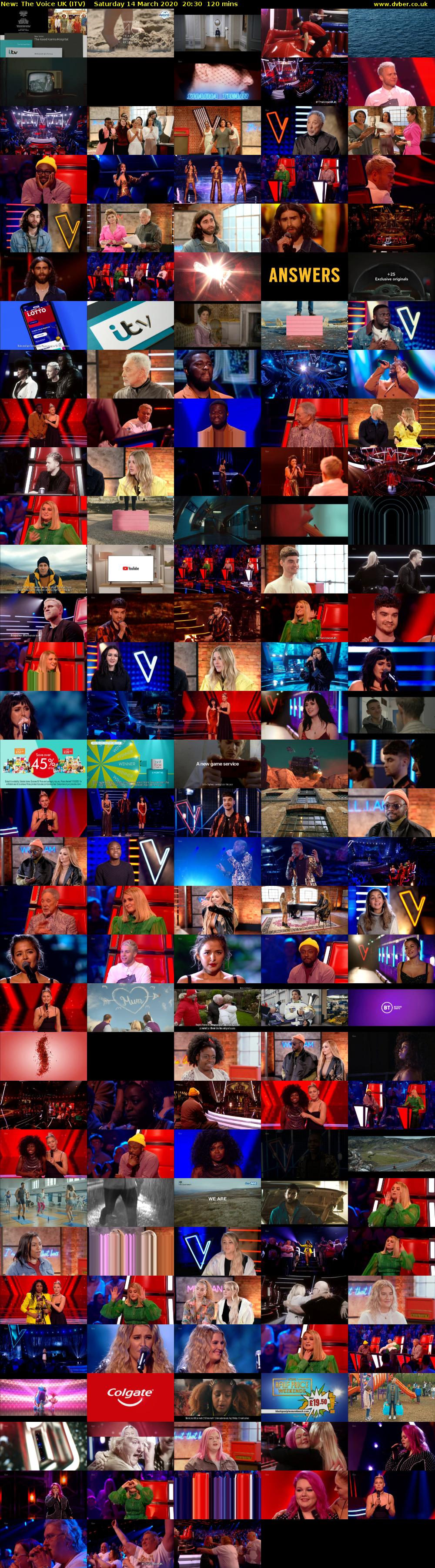 The Voice UK (ITV) Saturday 14 March 2020 20:30 - 22:30