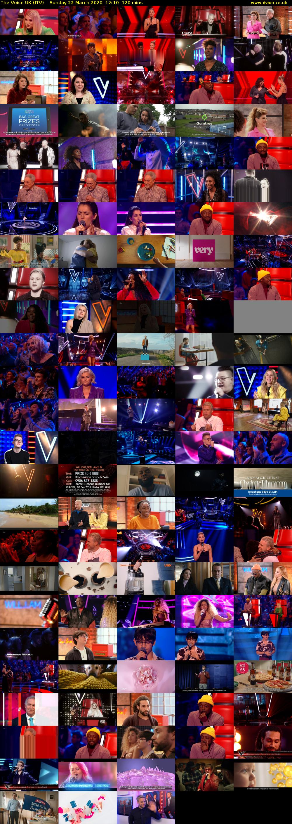 The Voice UK (ITV) Sunday 22 March 2020 12:10 - 14:10