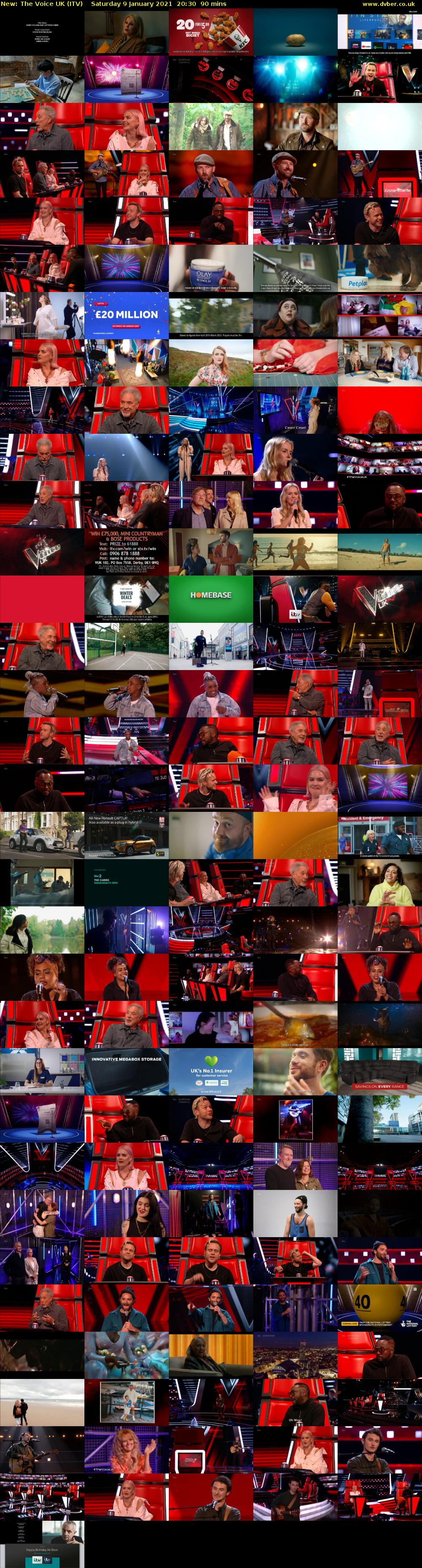 The Voice UK (ITV) Saturday 9 January 2021 20:30 - 22:00