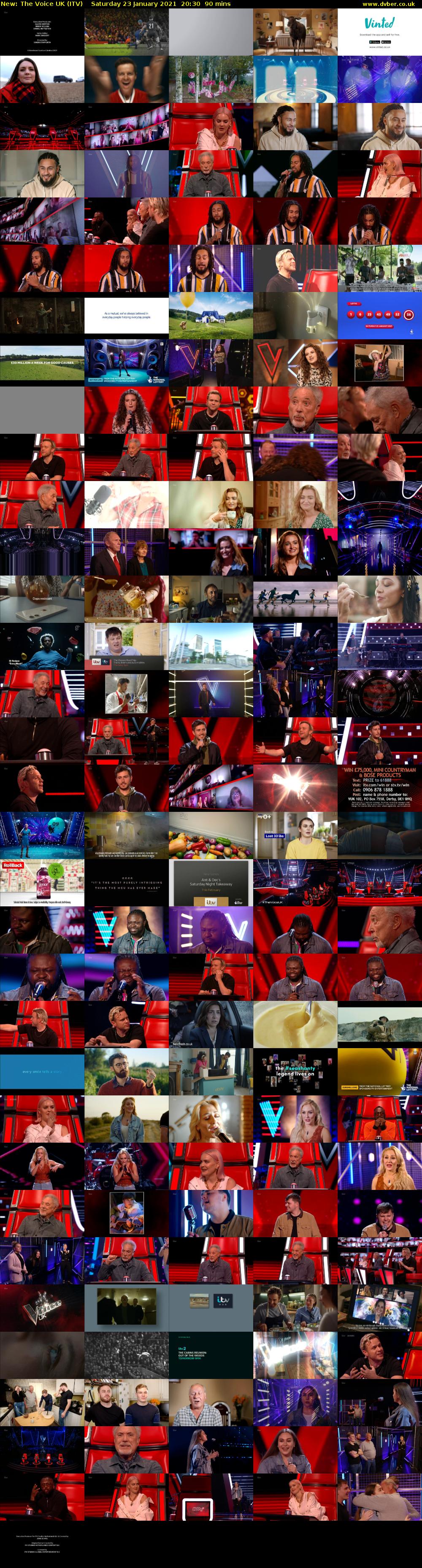The Voice UK (ITV) Saturday 23 January 2021 20:30 - 22:00
