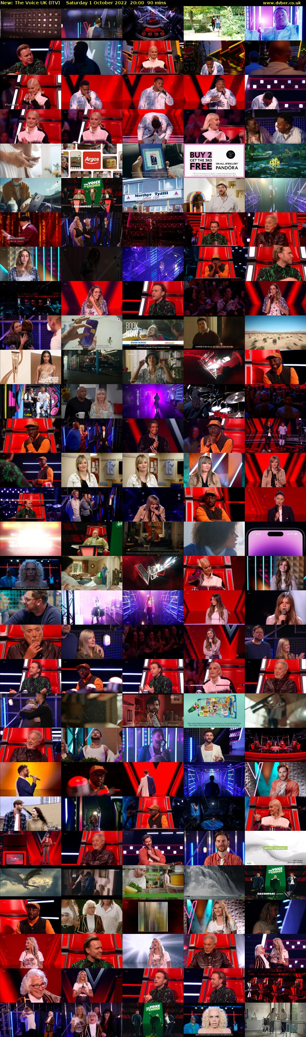 The Voice UK (ITV) Saturday 1 October 2022 20:00 - 21:30