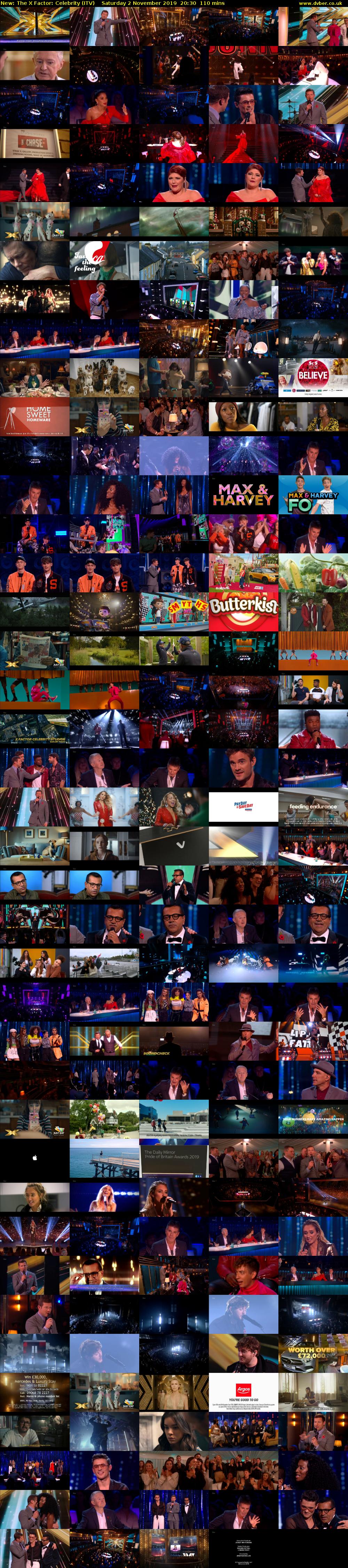 The X Factor: Celebrity (ITV) Saturday 2 November 2019 20:30 - 22:20