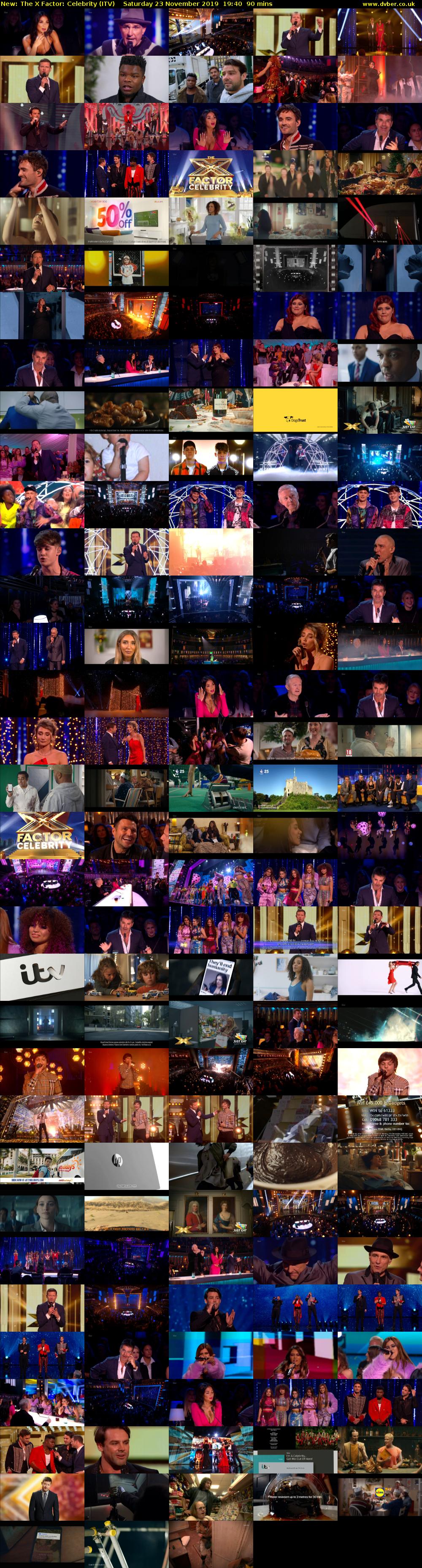 The X Factor: Celebrity (ITV) Saturday 23 November 2019 19:40 - 21:10