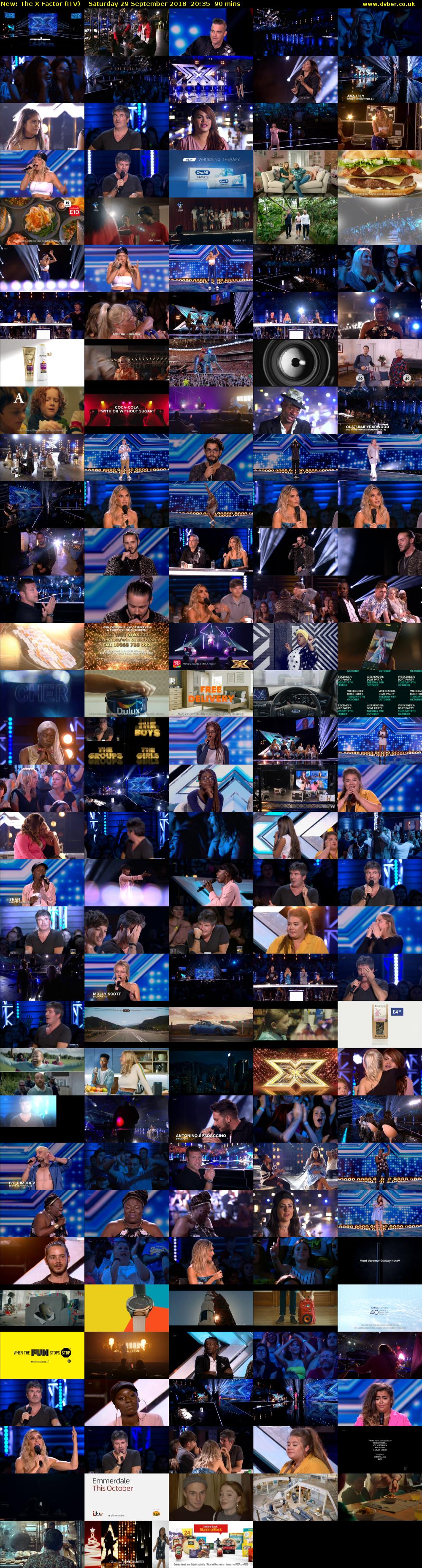 The X Factor (ITV) Saturday 29 September 2018 20:35 - 22:05