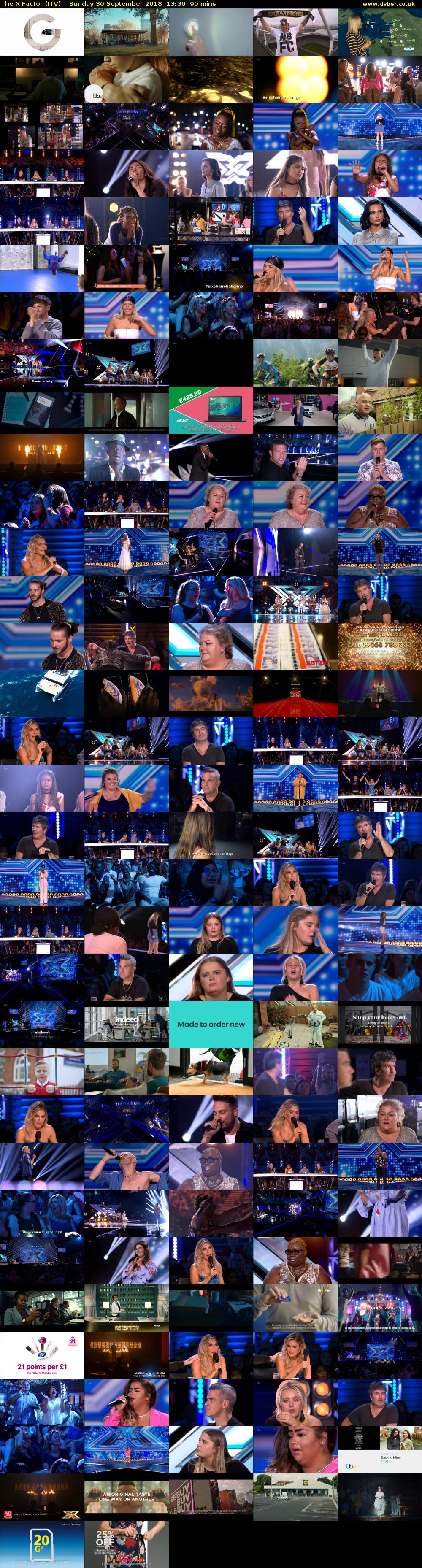 The X Factor (ITV) Sunday 30 September 2018 13:30 - 15:00