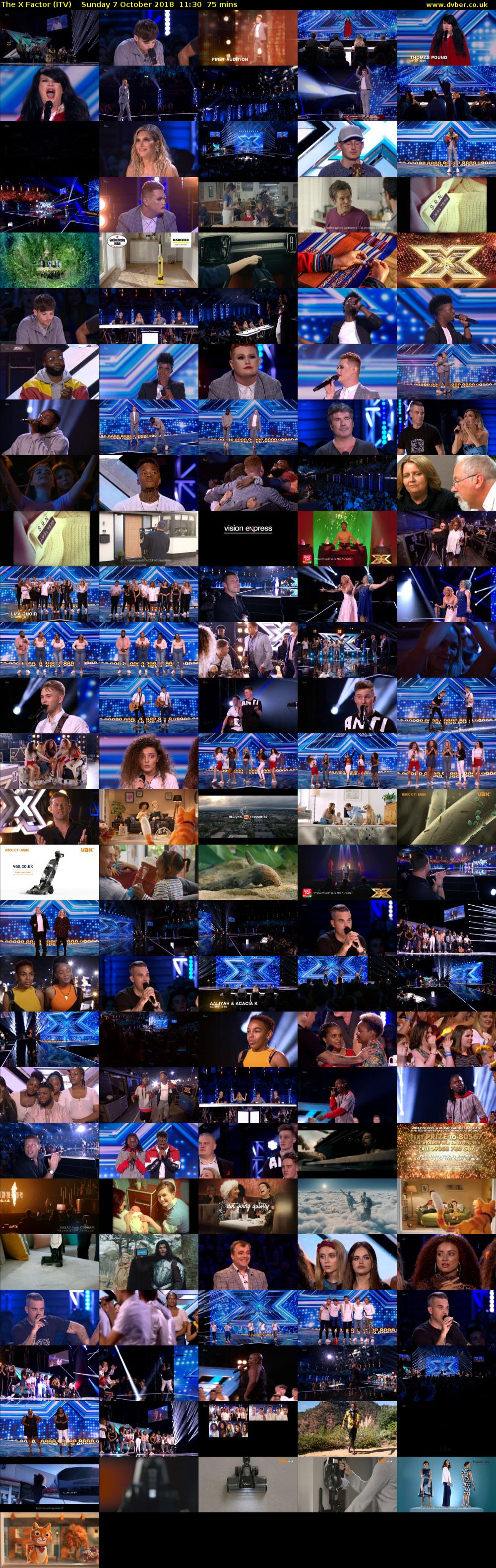 The X Factor (ITV) Sunday 7 October 2018 11:30 - 12:45