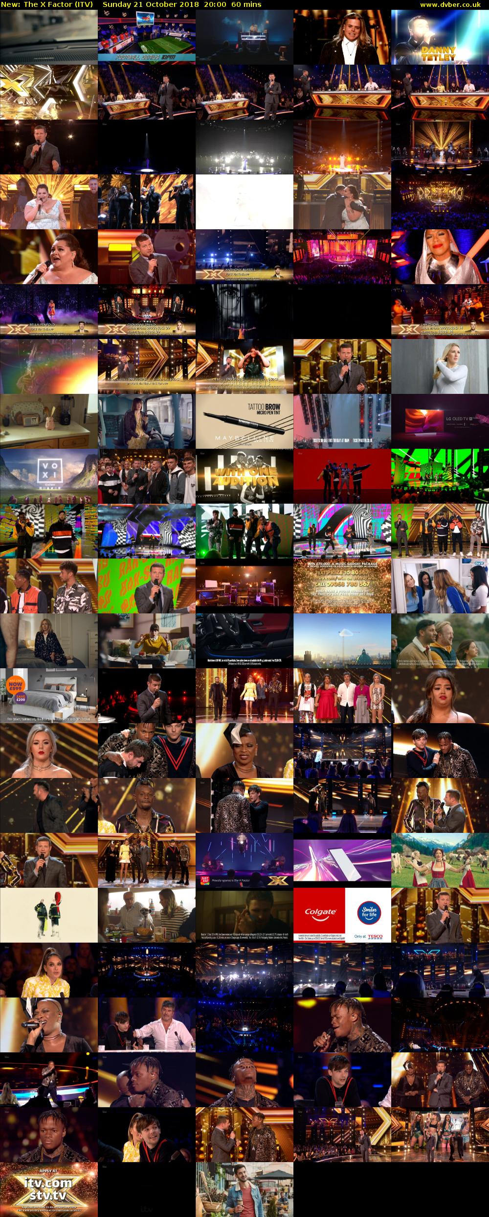 The X Factor (ITV) Sunday 21 October 2018 20:00 - 21:00