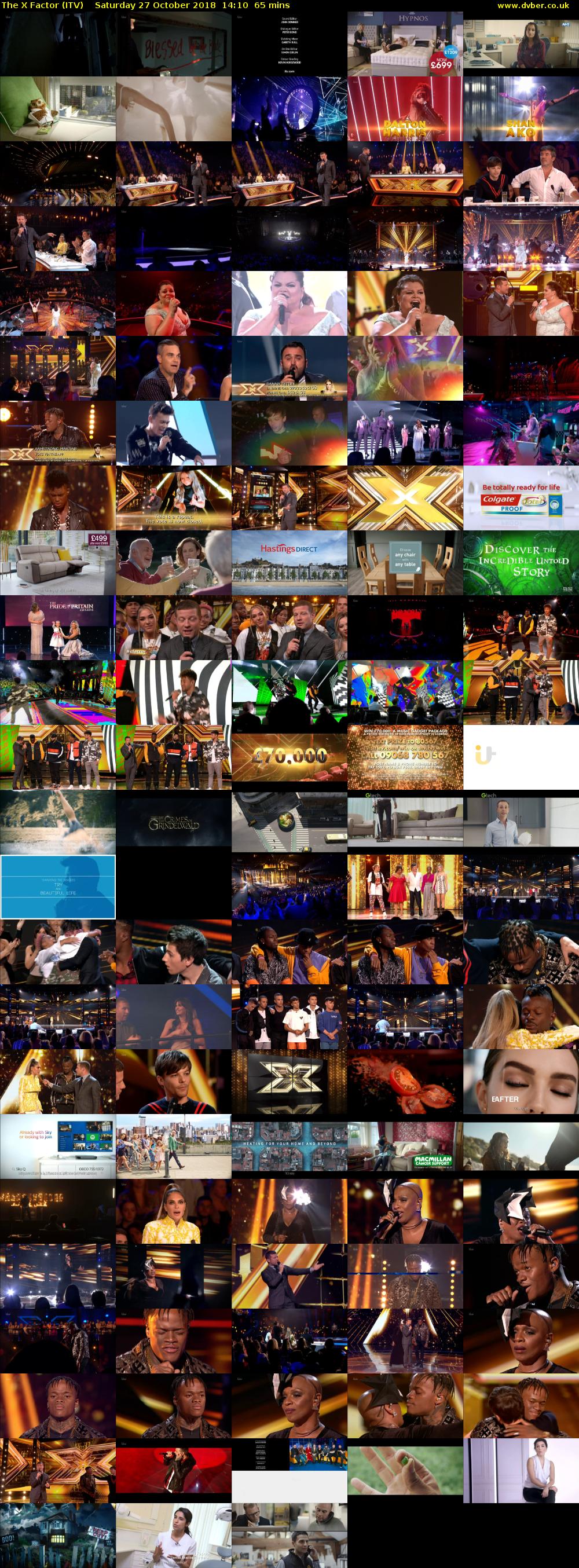 The X Factor (ITV) Saturday 27 October 2018 14:10 - 15:15