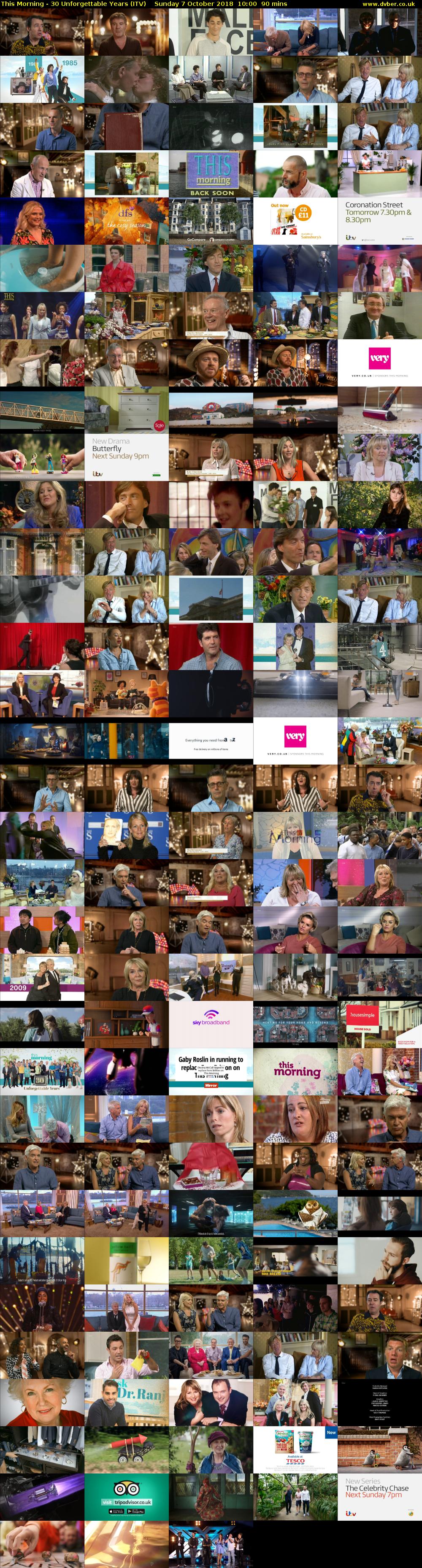 This Morning - 30 Unforgettable Years (ITV) Sunday 7 October 2018 10:00 - 11:30