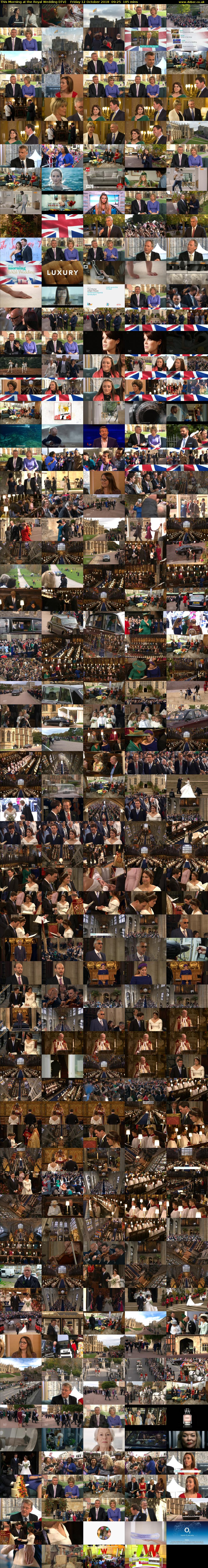 This Morning at the Royal Wedding (ITV) Friday 12 October 2018 09:25 - 12:30