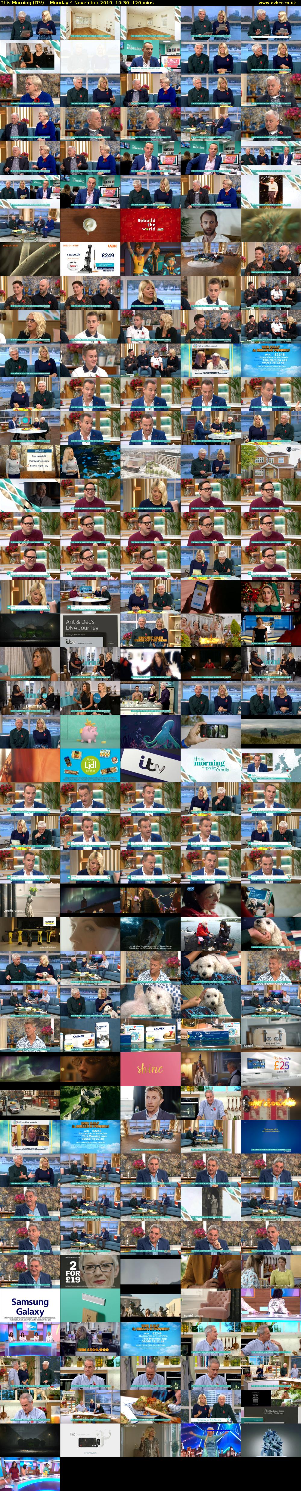 This Morning (ITV) Monday 4 November 2019 10:30 - 12:30