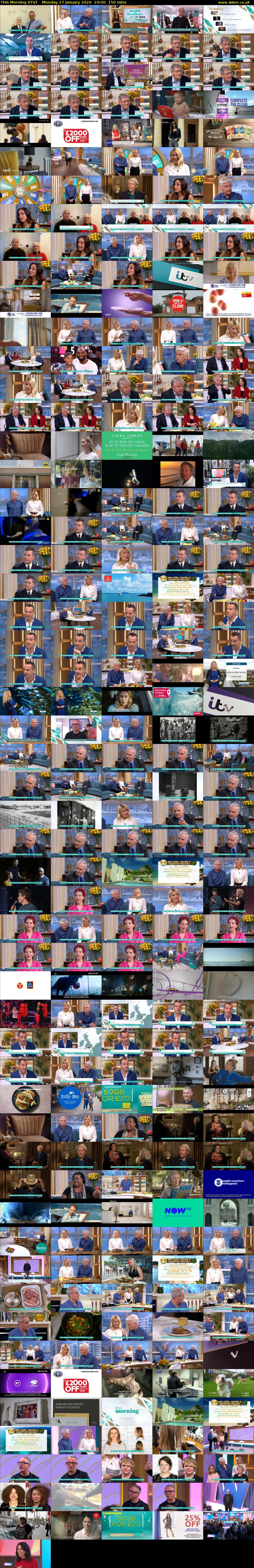 This Morning (ITV) Monday 27 January 2020 10:00 - 12:30