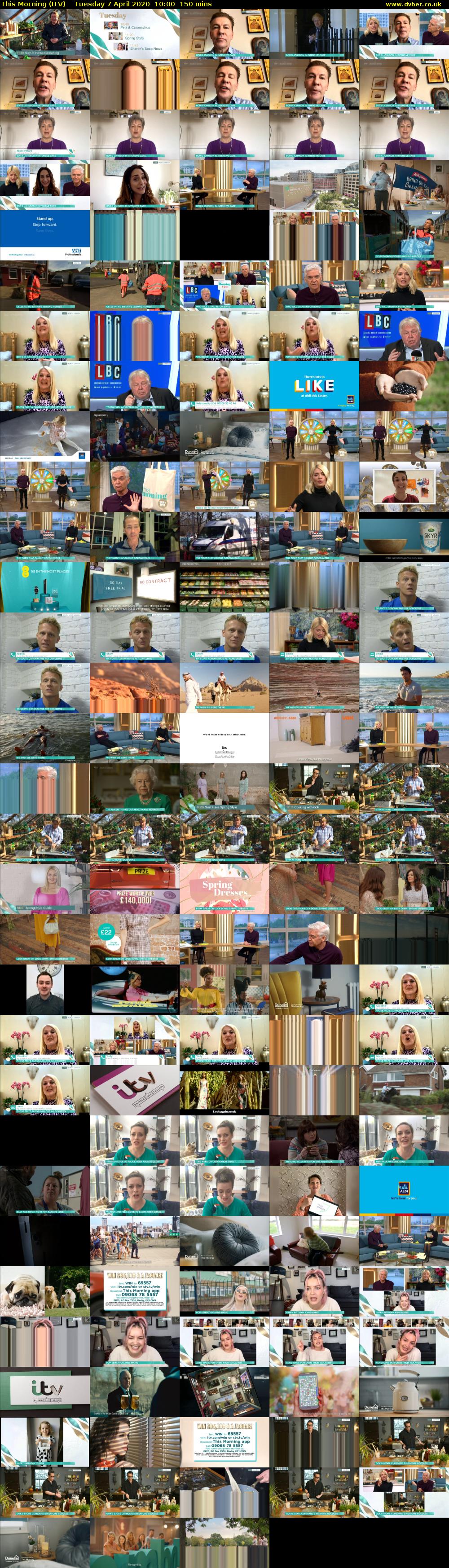This Morning (ITV) Tuesday 7 April 2020 10:00 - 12:30