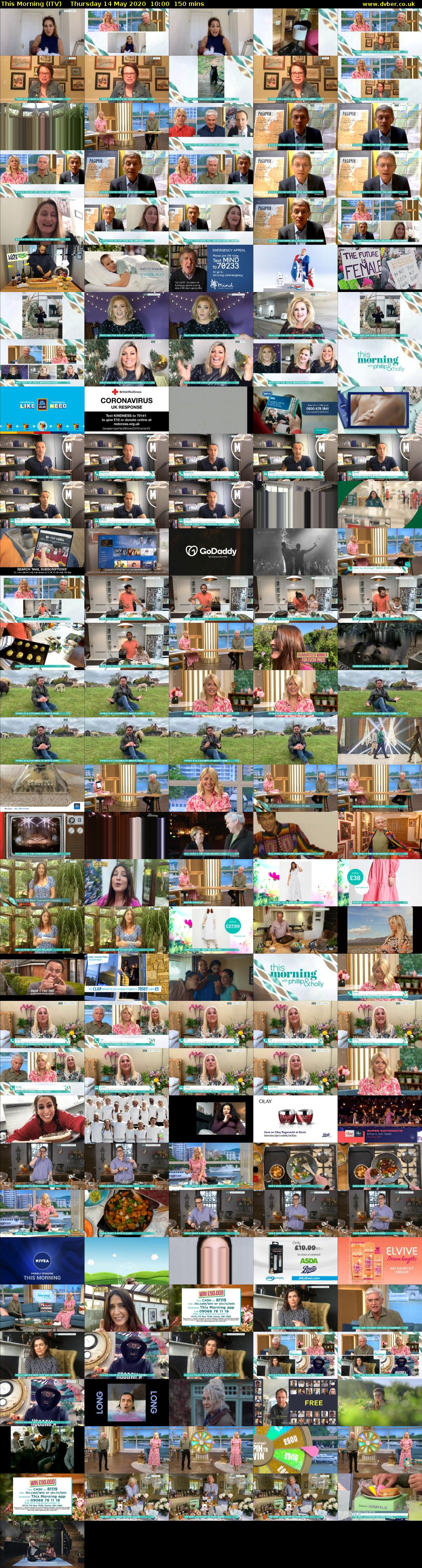 This Morning (ITV) Thursday 14 May 2020 10:00 - 12:30