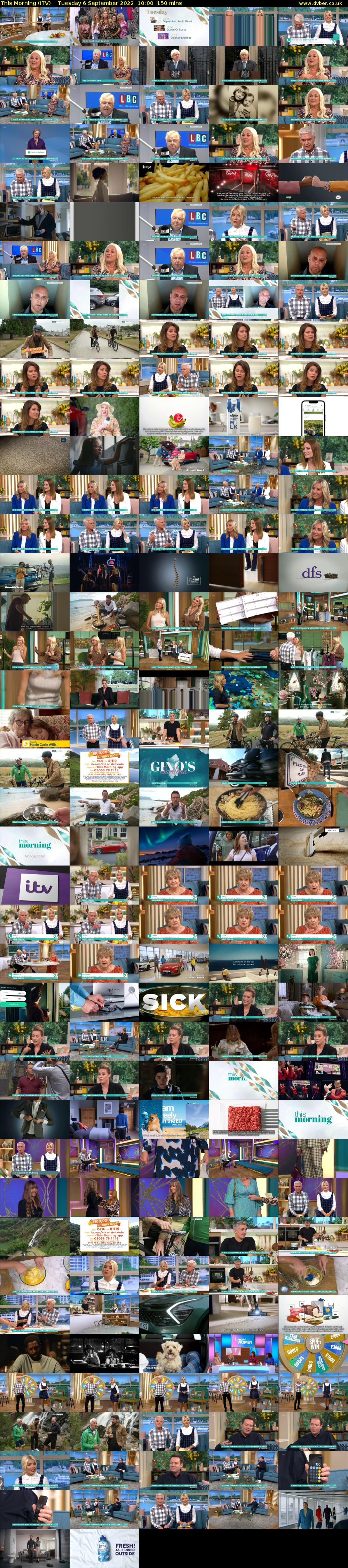 This Morning (ITV) Tuesday 6 September 2022 10:00 - 12:30