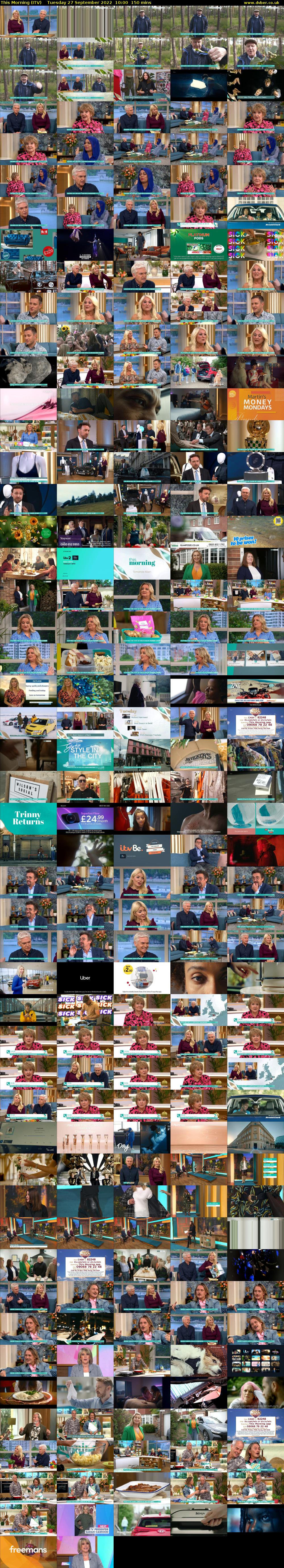 This Morning (ITV) Tuesday 27 September 2022 10:00 - 12:30