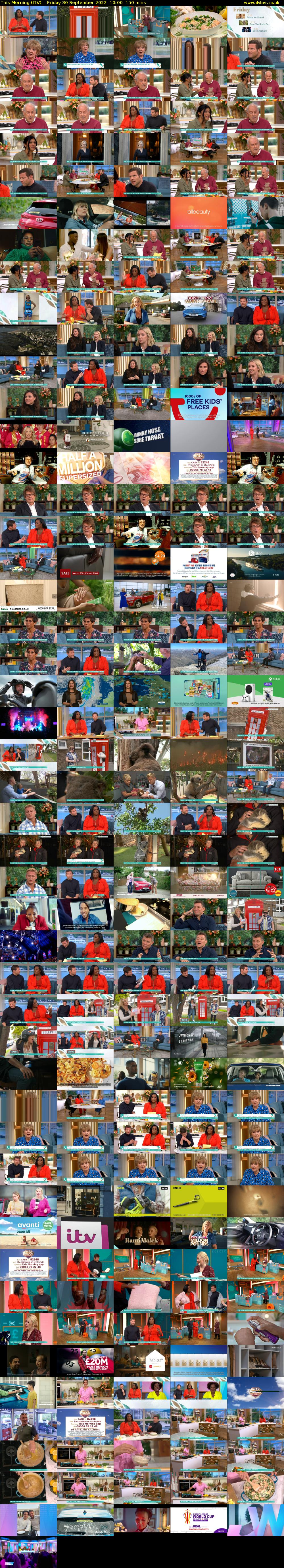 This Morning (ITV) Friday 30 September 2022 10:00 - 12:30