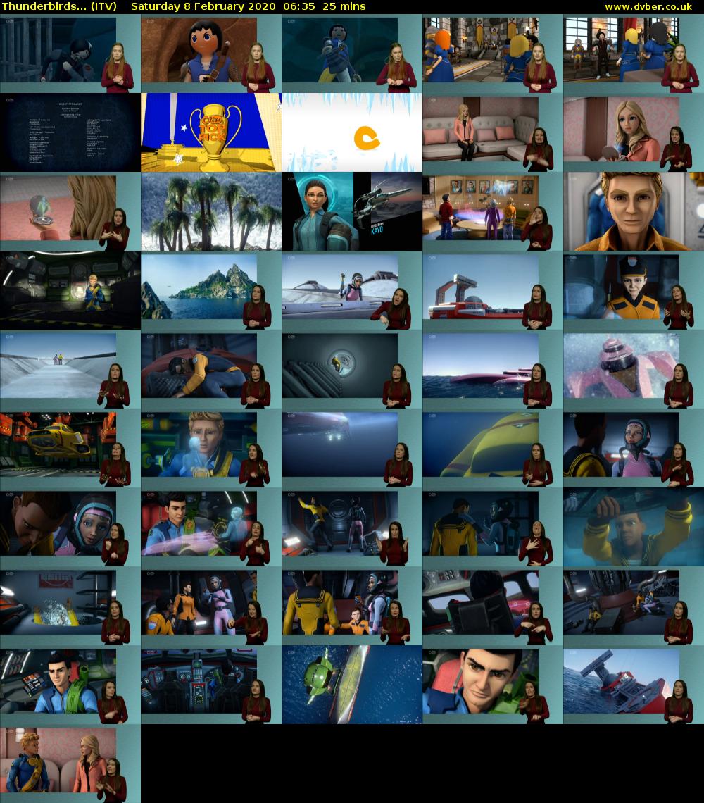 Thunderbirds... (ITV) Saturday 8 February 2020 06:35 - 07:00