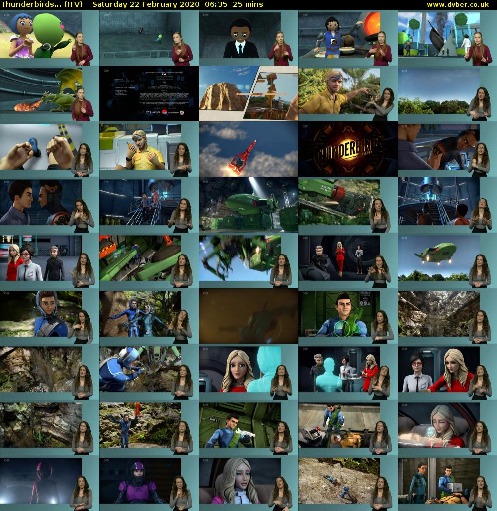 Thunderbirds... (ITV) Saturday 22 February 2020 06:35 - 07:00