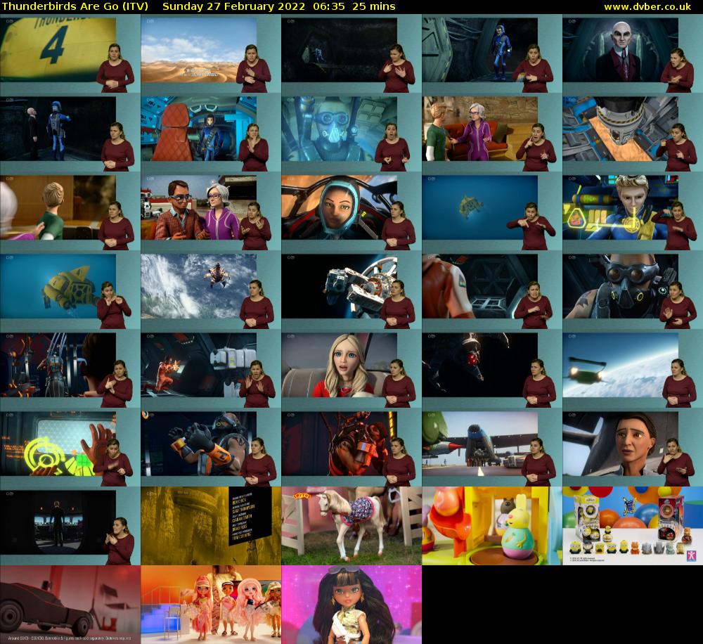 Thunderbirds Are Go (ITV) Sunday 27 February 2022 06:35 - 07:00