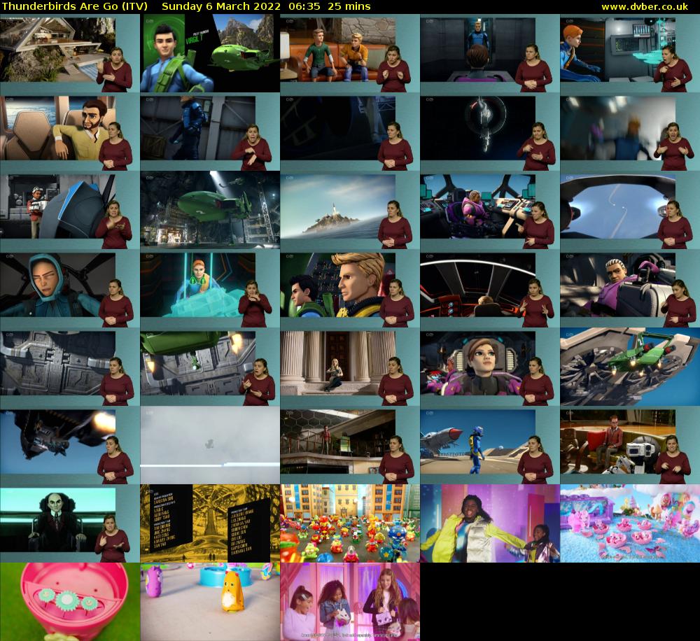 Thunderbirds Are Go (ITV) Sunday 6 March 2022 06:35 - 07:00