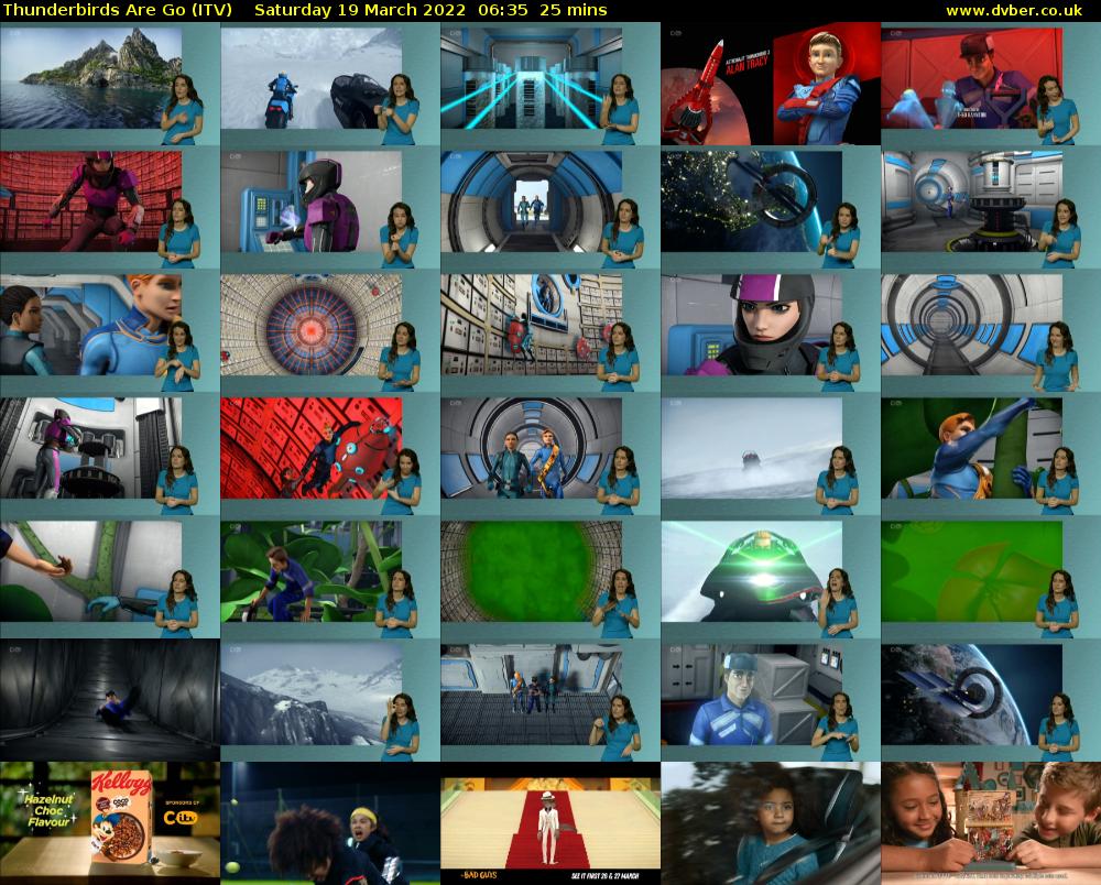Thunderbirds Are Go (ITV) Saturday 19 March 2022 06:35 - 07:00