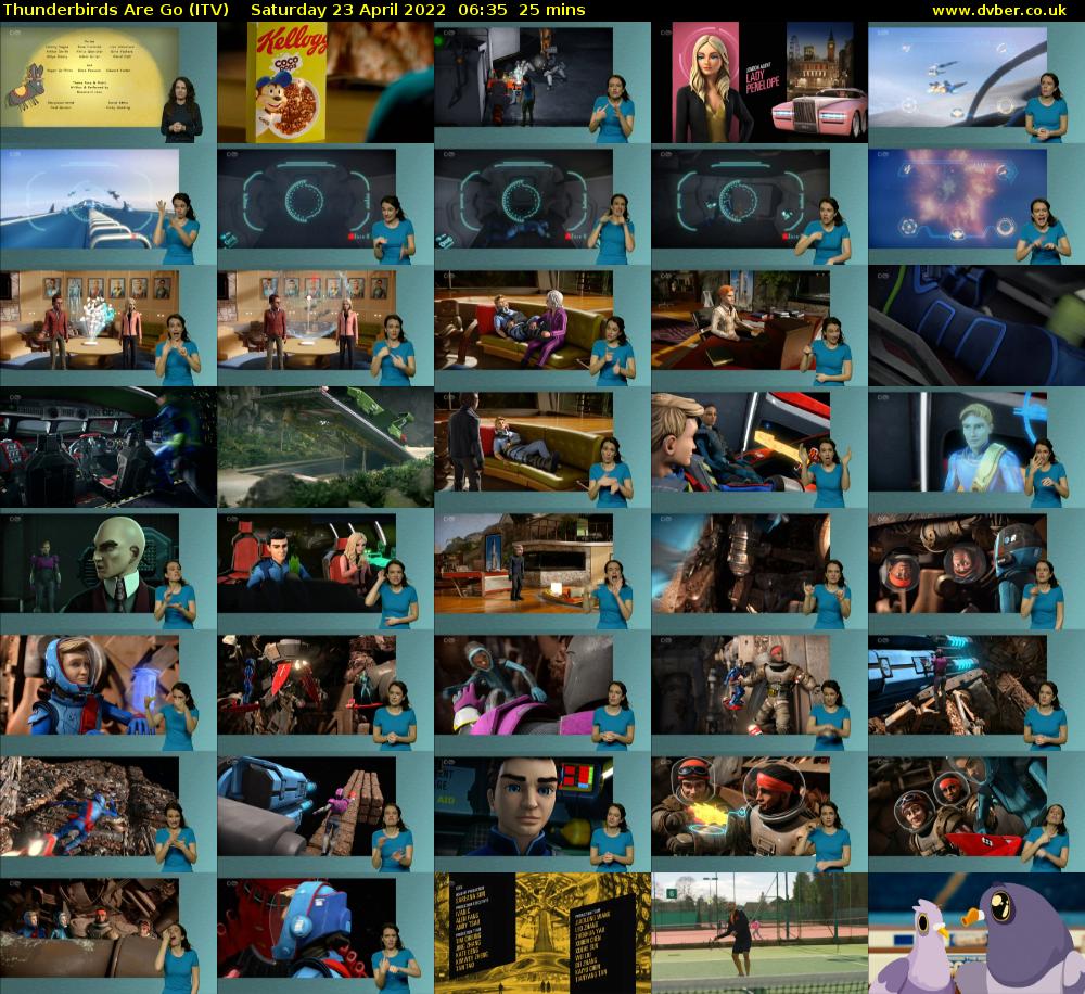 Thunderbirds Are Go (ITV) Saturday 23 April 2022 06:35 - 07:00