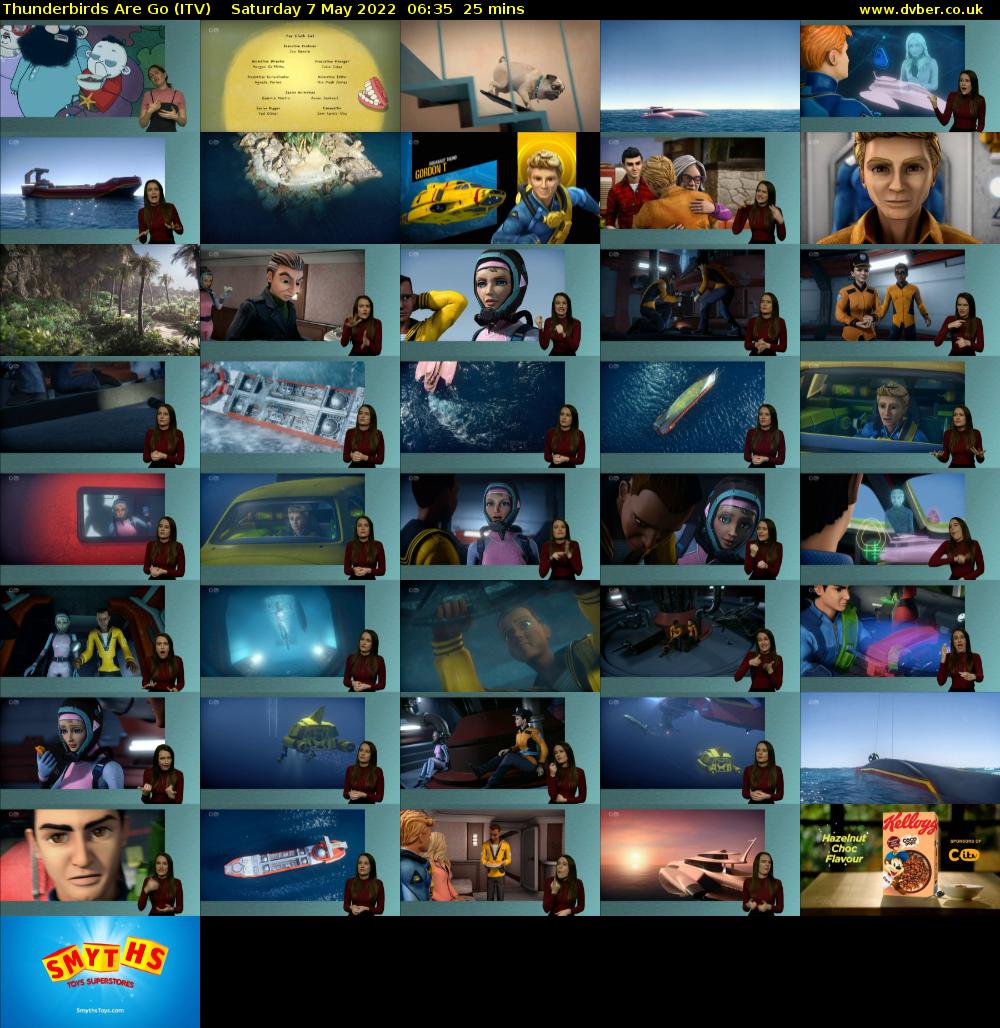 Thunderbirds Are Go (ITV) Saturday 7 May 2022 06:35 - 07:00