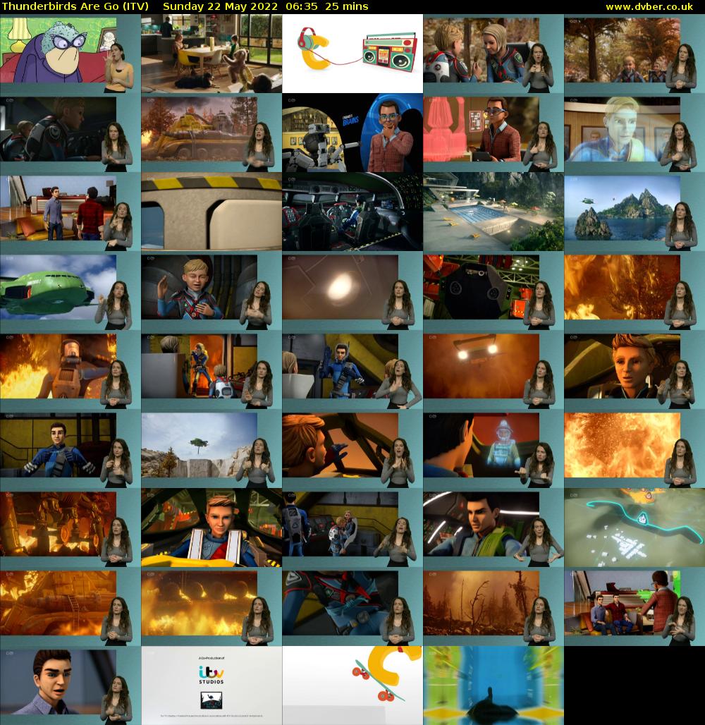 Thunderbirds Are Go (ITV) Sunday 22 May 2022 06:35 - 07:00
