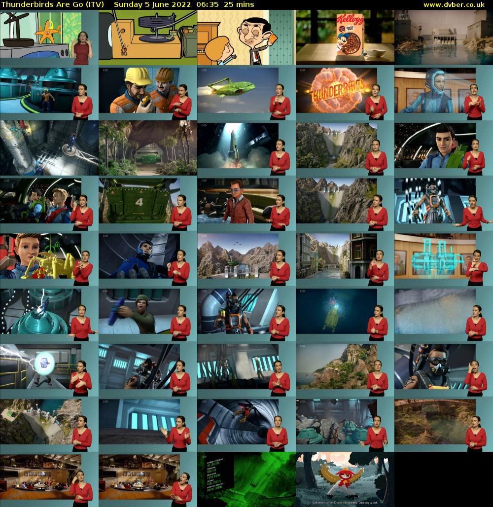Thunderbirds Are Go (ITV) Sunday 5 June 2022 06:35 - 07:00
