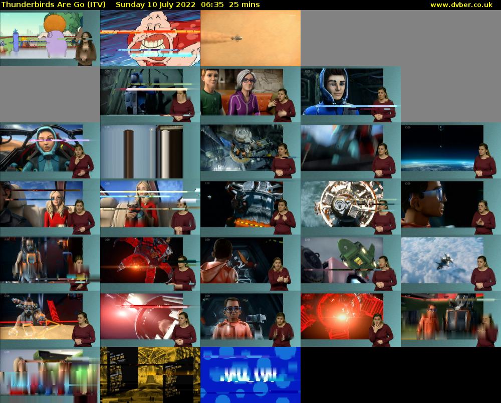 Thunderbirds Are Go (ITV) Sunday 10 July 2022 06:35 - 07:00