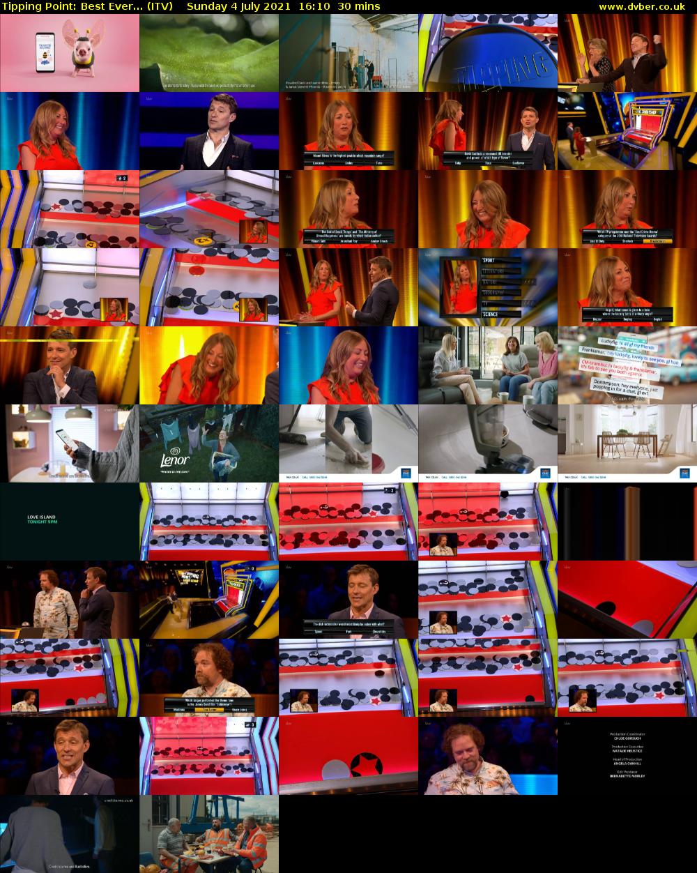 Tipping Point: Best Ever... (ITV) Sunday 4 July 2021 16:10 - 16:40