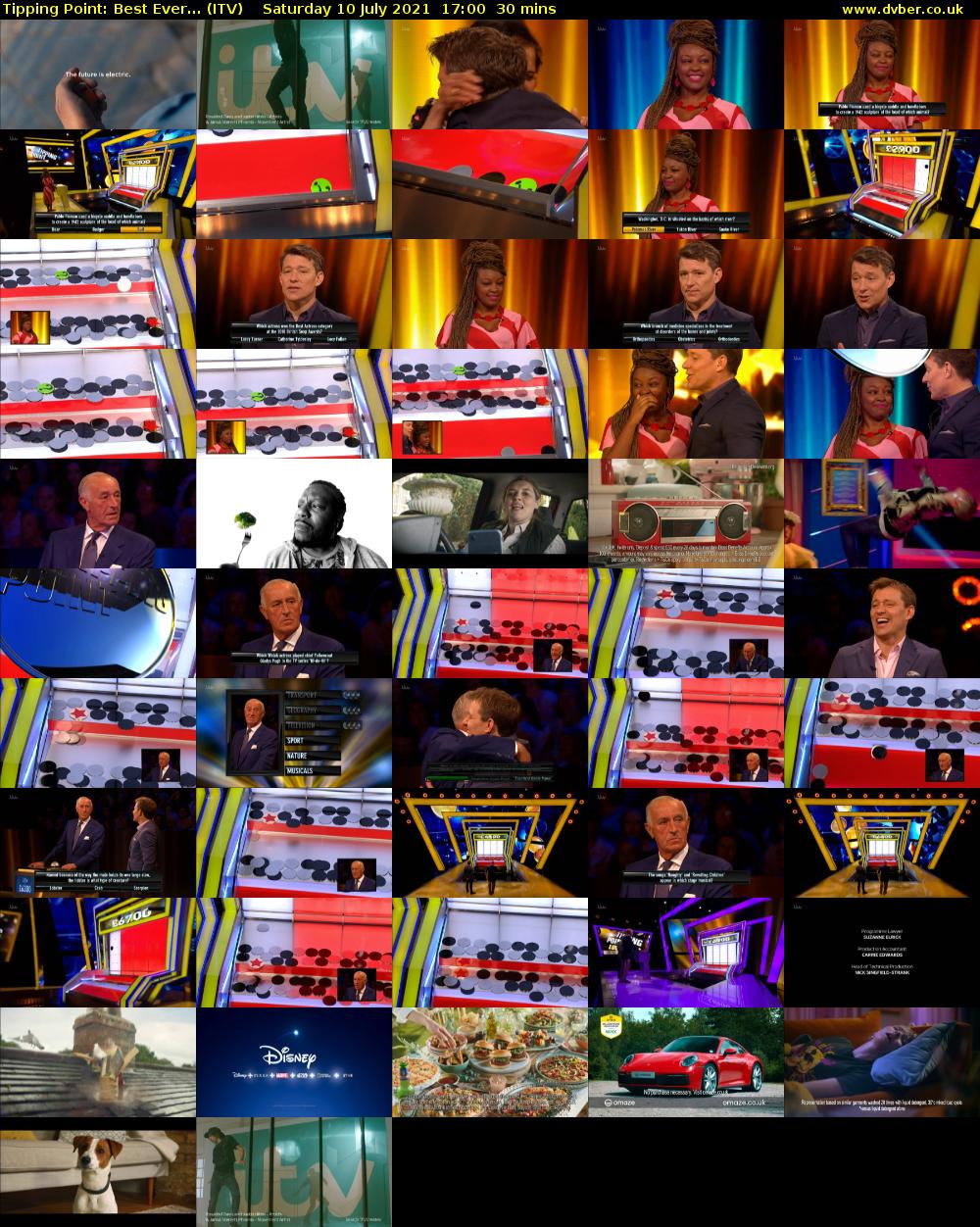 Tipping Point: Best Ever... (ITV) Saturday 10 July 2021 17:00 - 17:30