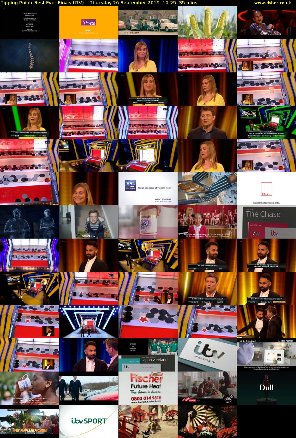 Tipping Point: Best Ever Finals (ITV) Thursday 26 September 2019 10:25 - 11:00