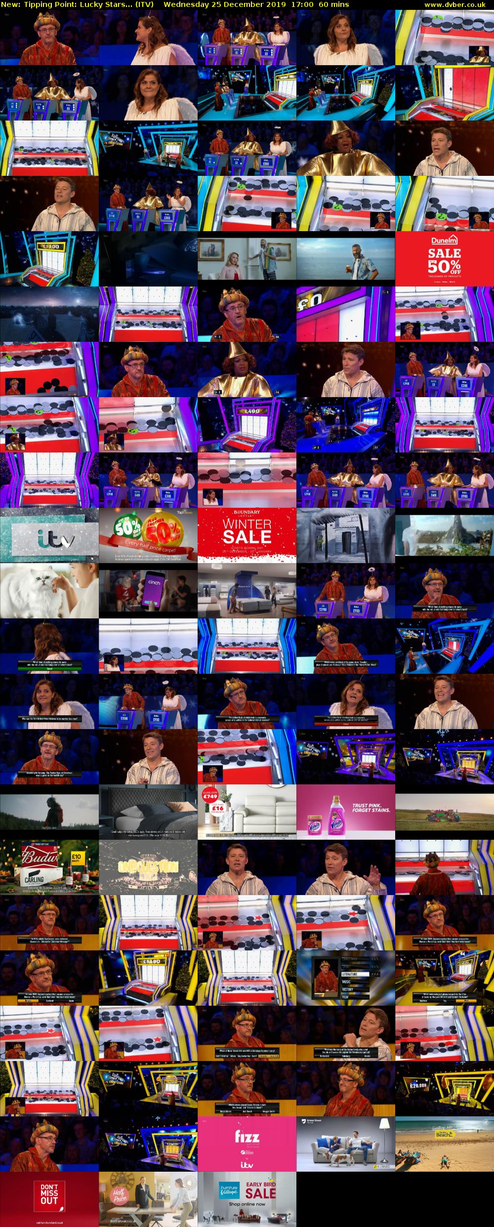 Tipping Point: Lucky Stars... (ITV) Wednesday 25 December 2019 17:00 - 18:00