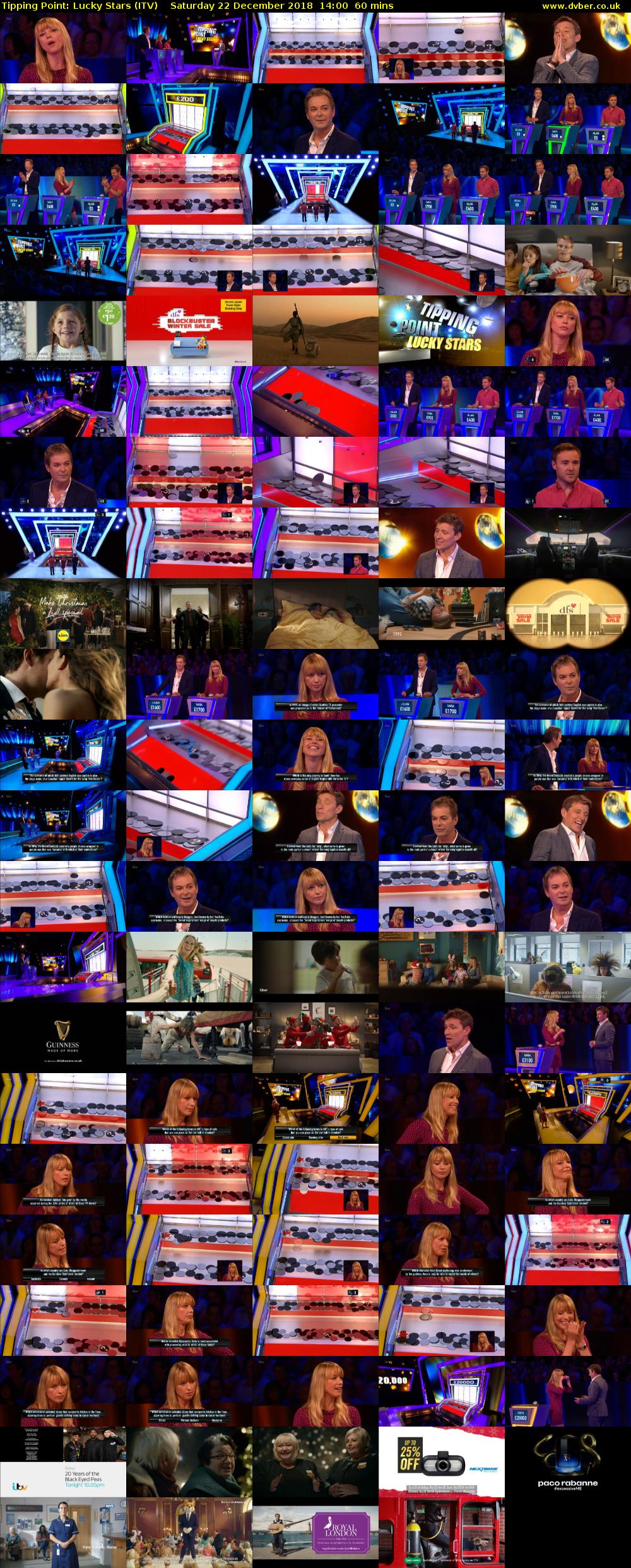 Tipping Point: Lucky Stars (ITV) Saturday 22 December 2018 14:00 - 15:00