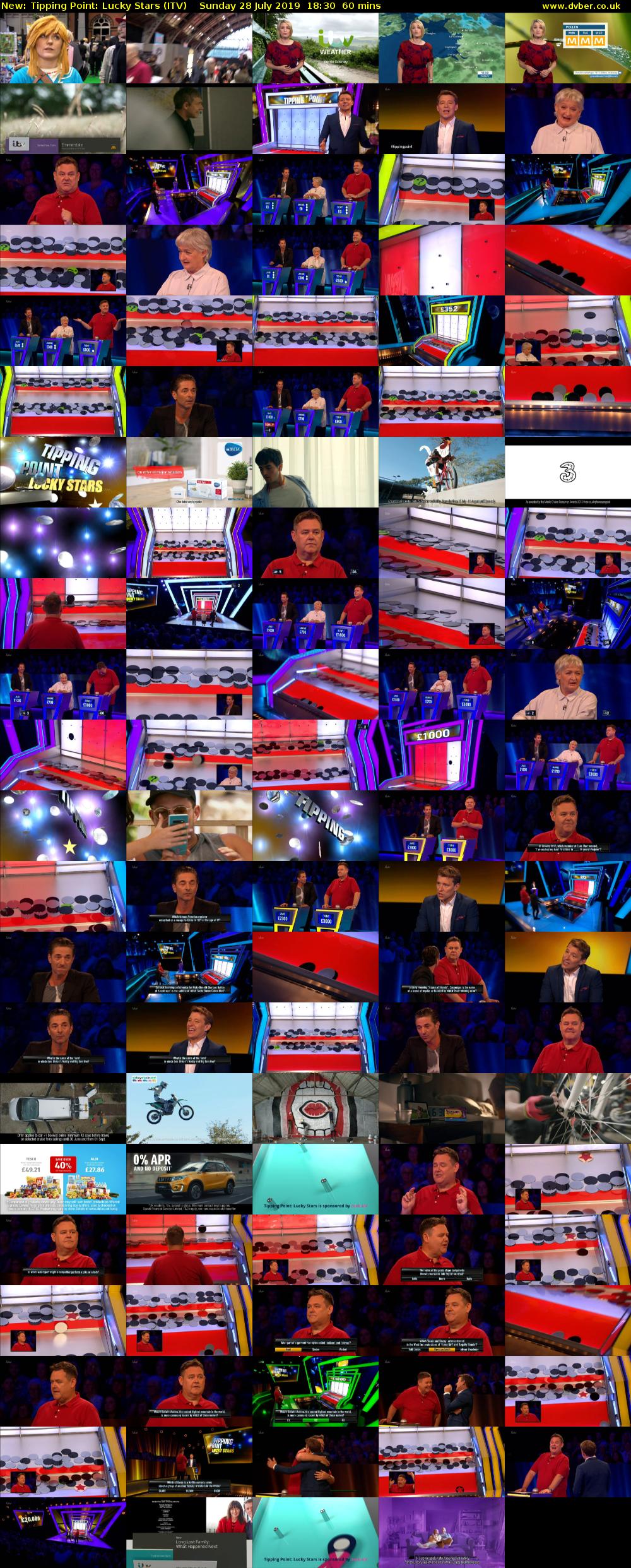 Tipping Point: Lucky Stars (ITV) Sunday 28 July 2019 18:30 - 19:30