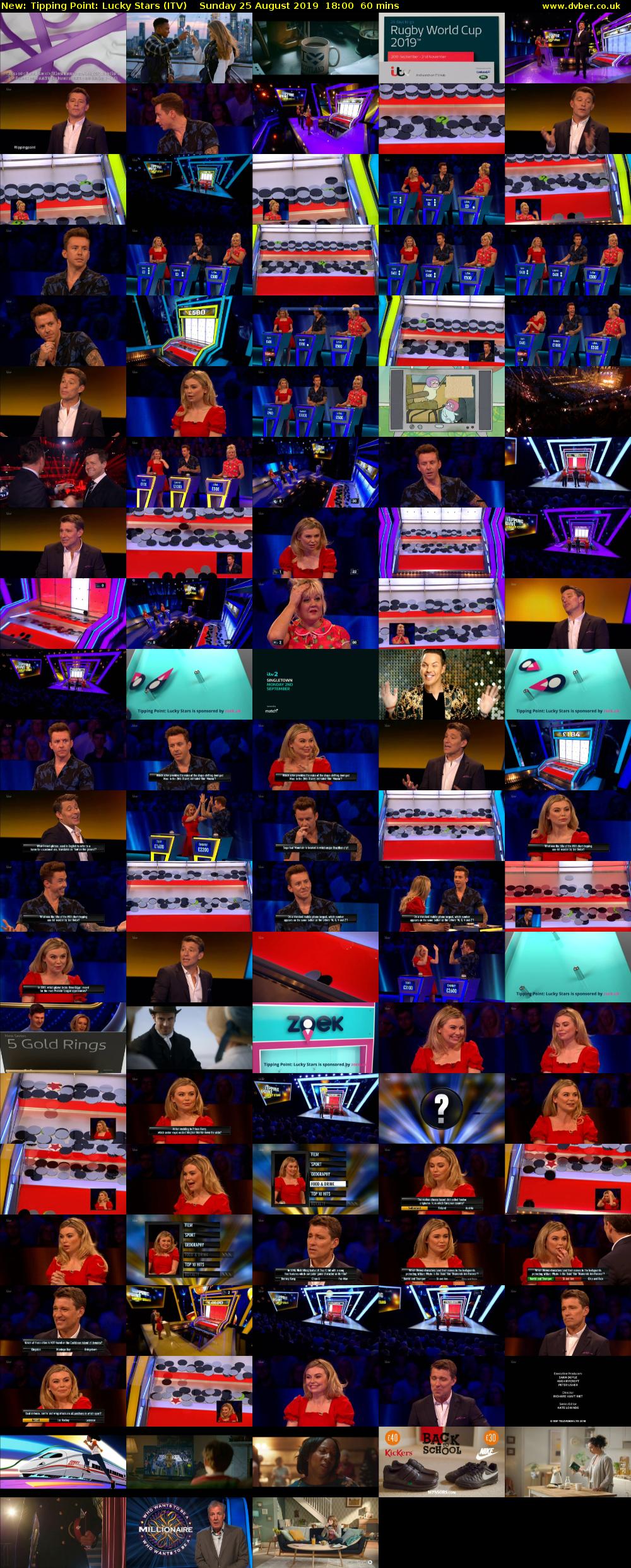 Tipping Point: Lucky Stars (ITV) Sunday 25 August 2019 18:00 - 19:00
