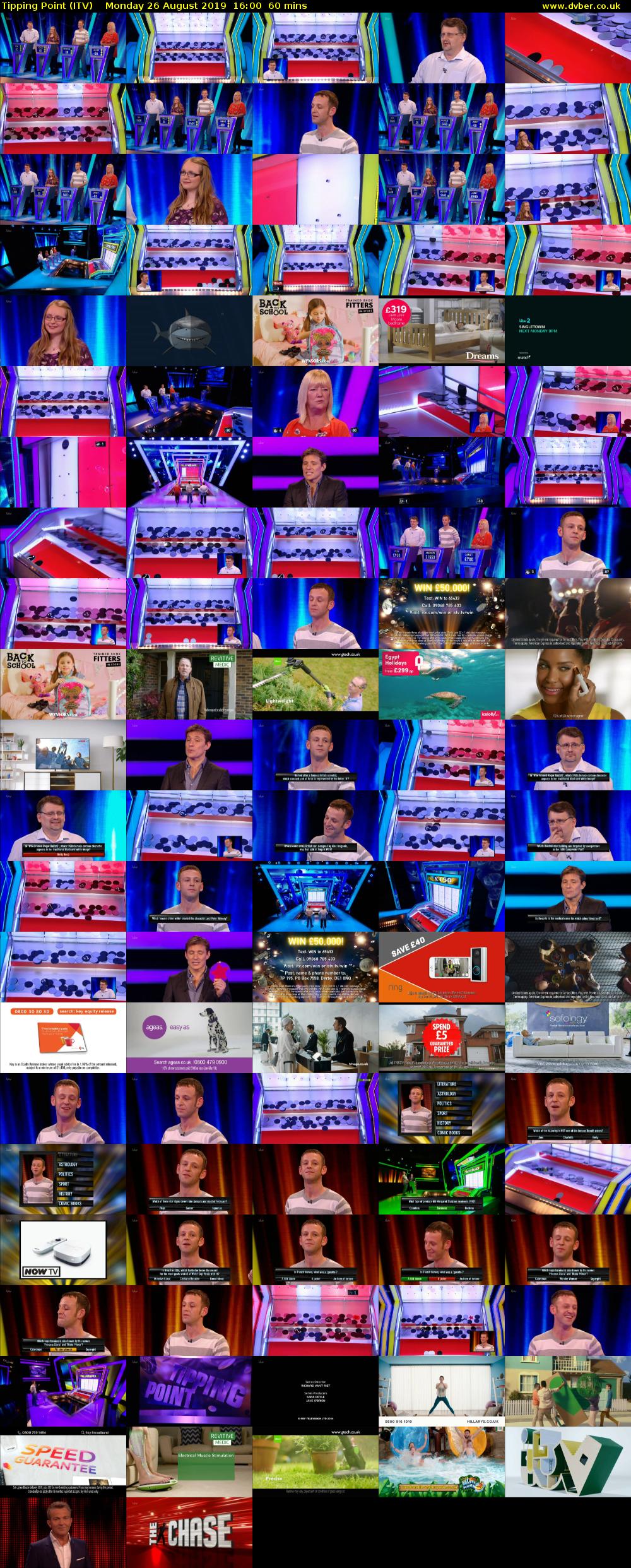 Tipping Point (ITV) Monday 26 August 2019 16:00 - 17:00