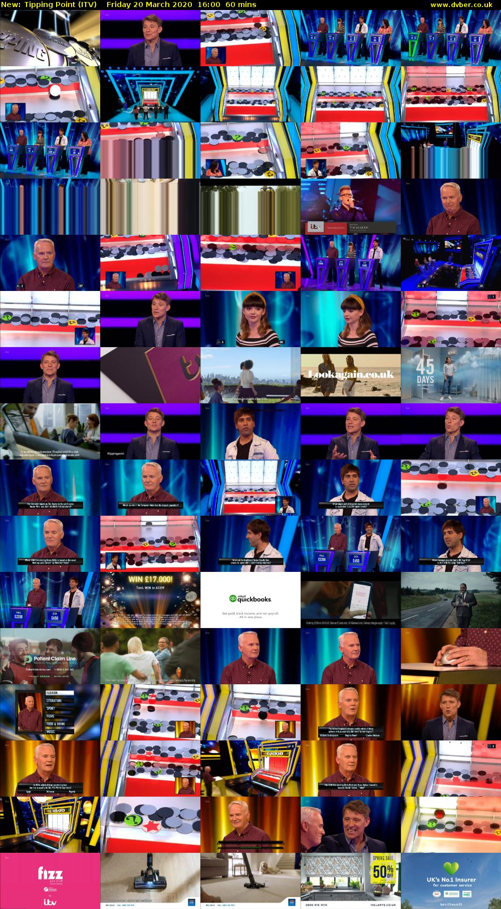 Tipping Point (ITV) Friday 20 March 2020 16:00 - 17:00
