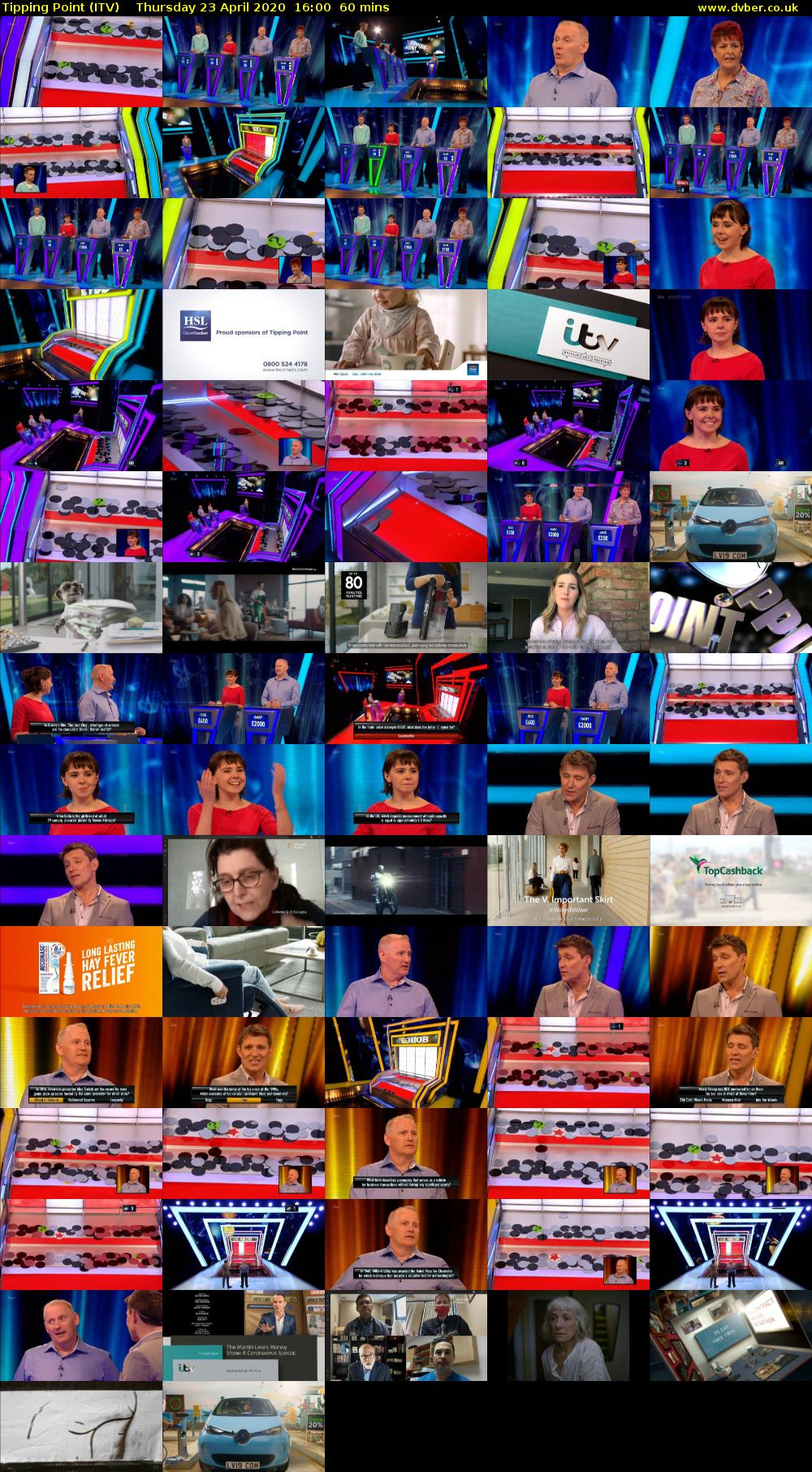Tipping Point (ITV) Thursday 23 April 2020 16:00 - 17:00