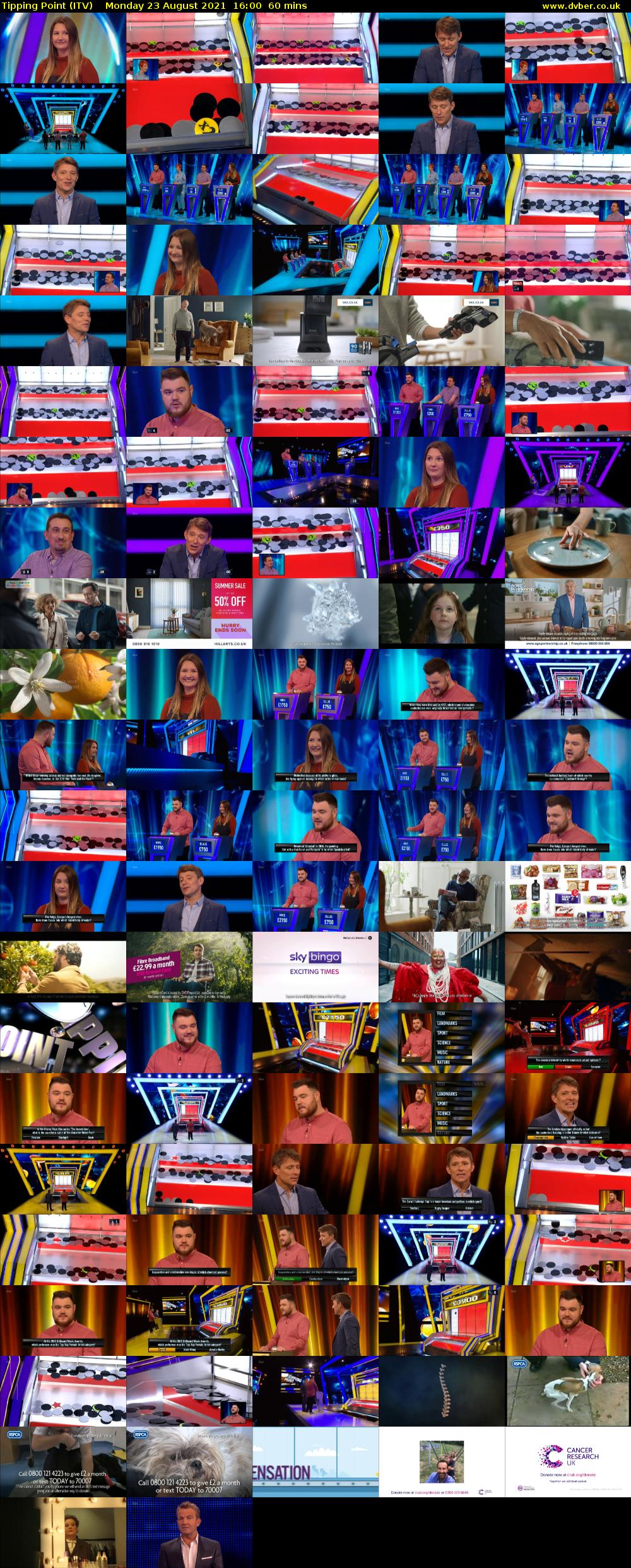 Tipping Point (ITV) Monday 23 August 2021 16:00 - 17:00