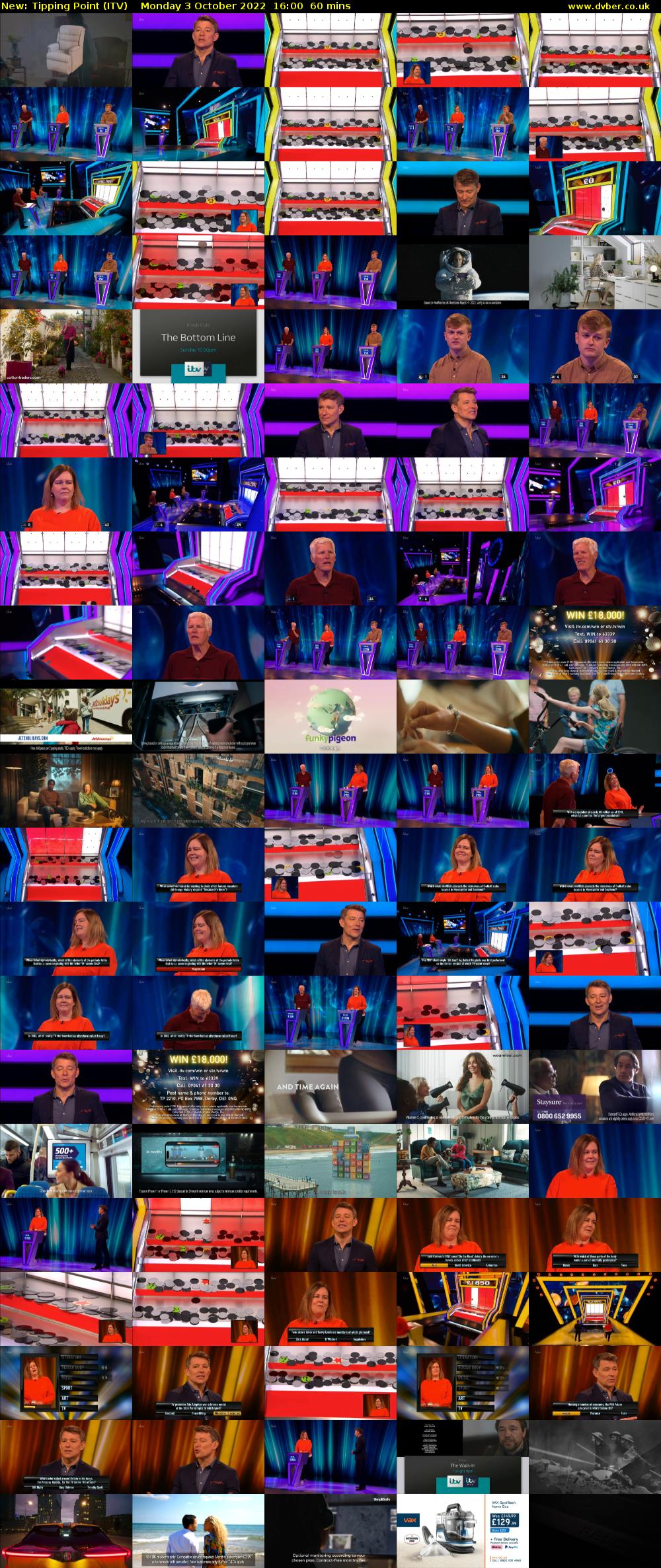 Tipping Point (ITV) Monday 3 October 2022 16:00 - 17:00