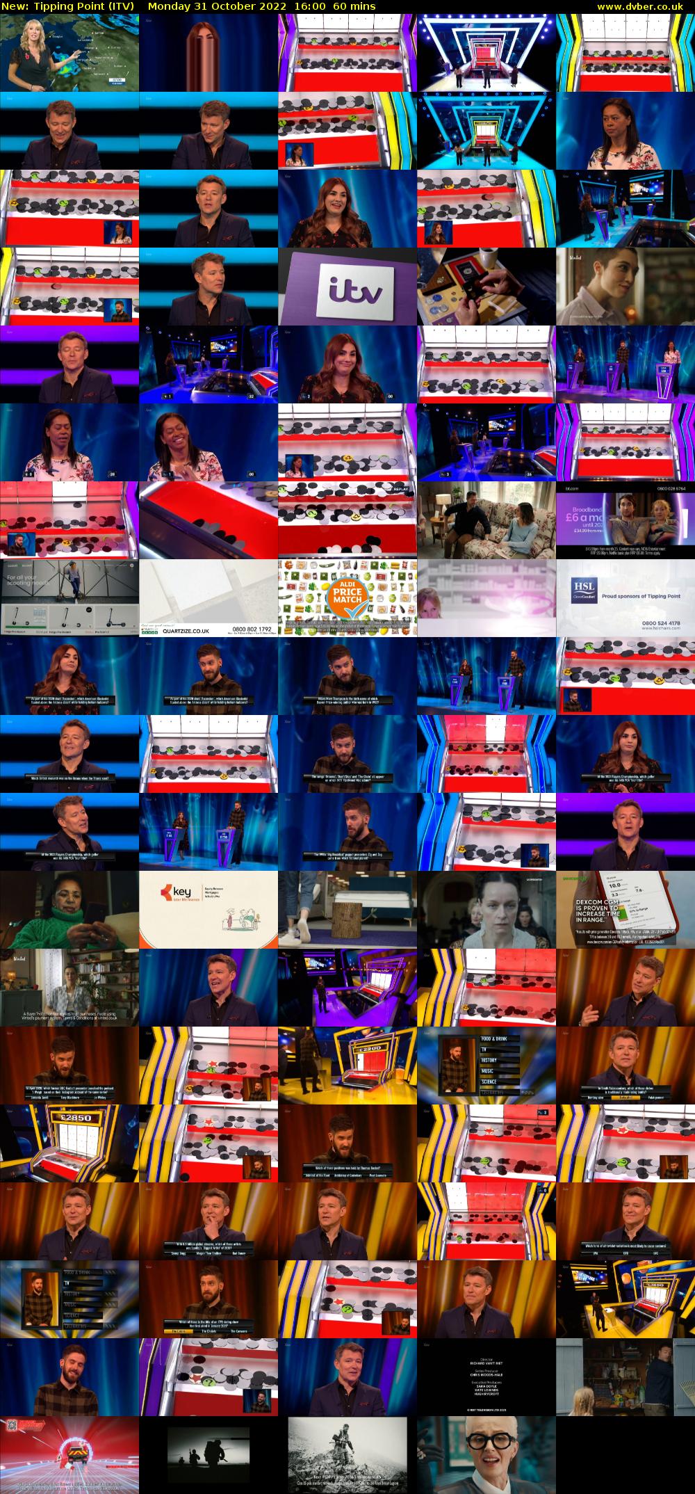 Tipping Point (ITV) Monday 31 October 2022 16:00 - 17:00