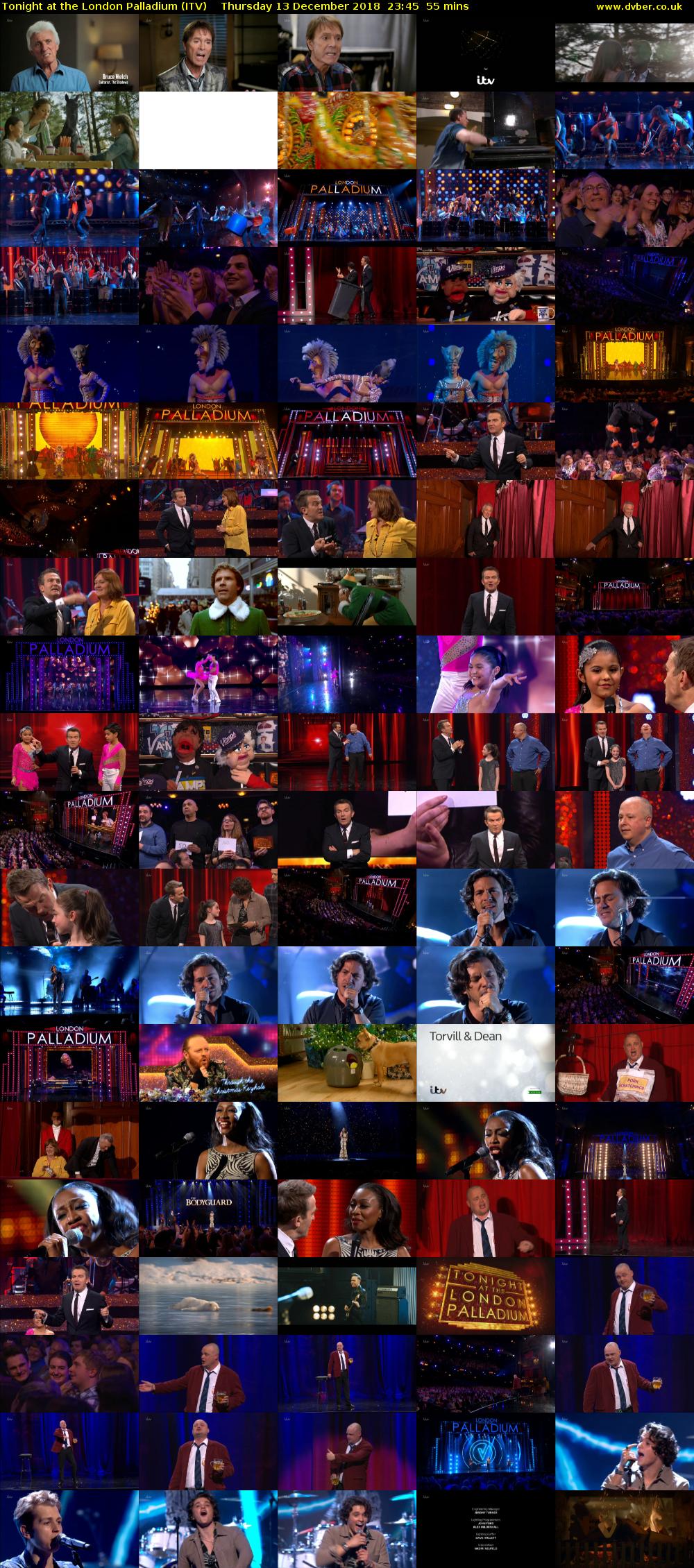 Tonight at the London Palladium (ITV) Thursday 13 December 2018 23:45 - 00:40