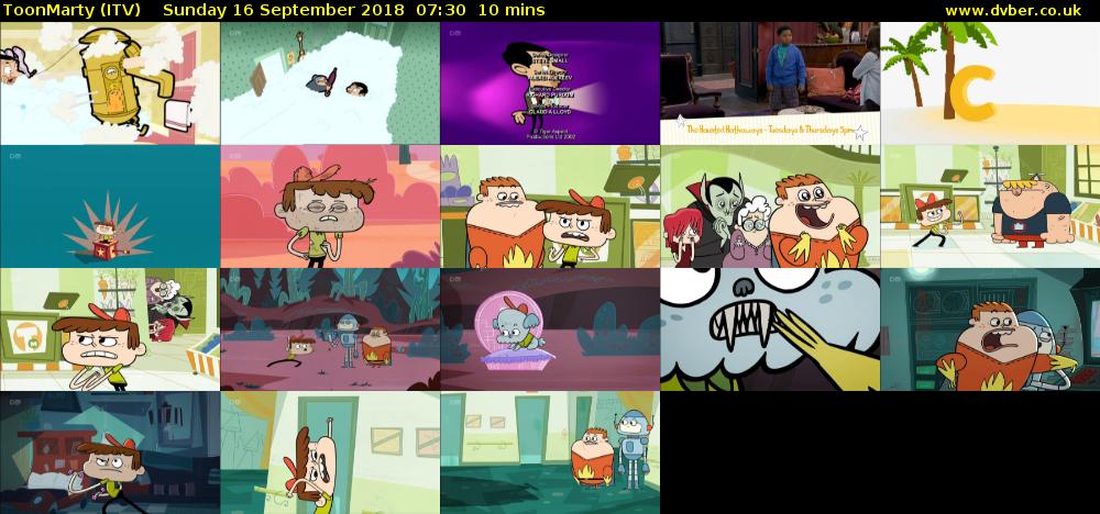 ToonMarty (ITV) Sunday 16 September 2018 07:30 - 07:40
