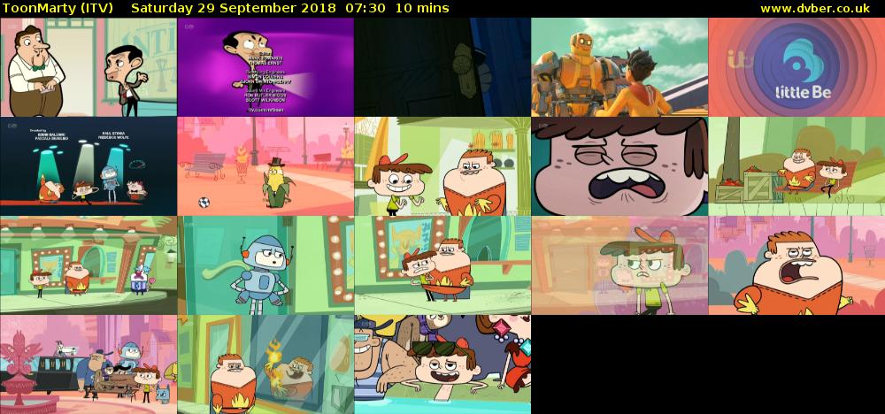 ToonMarty (ITV) Saturday 29 September 2018 07:30 - 07:40