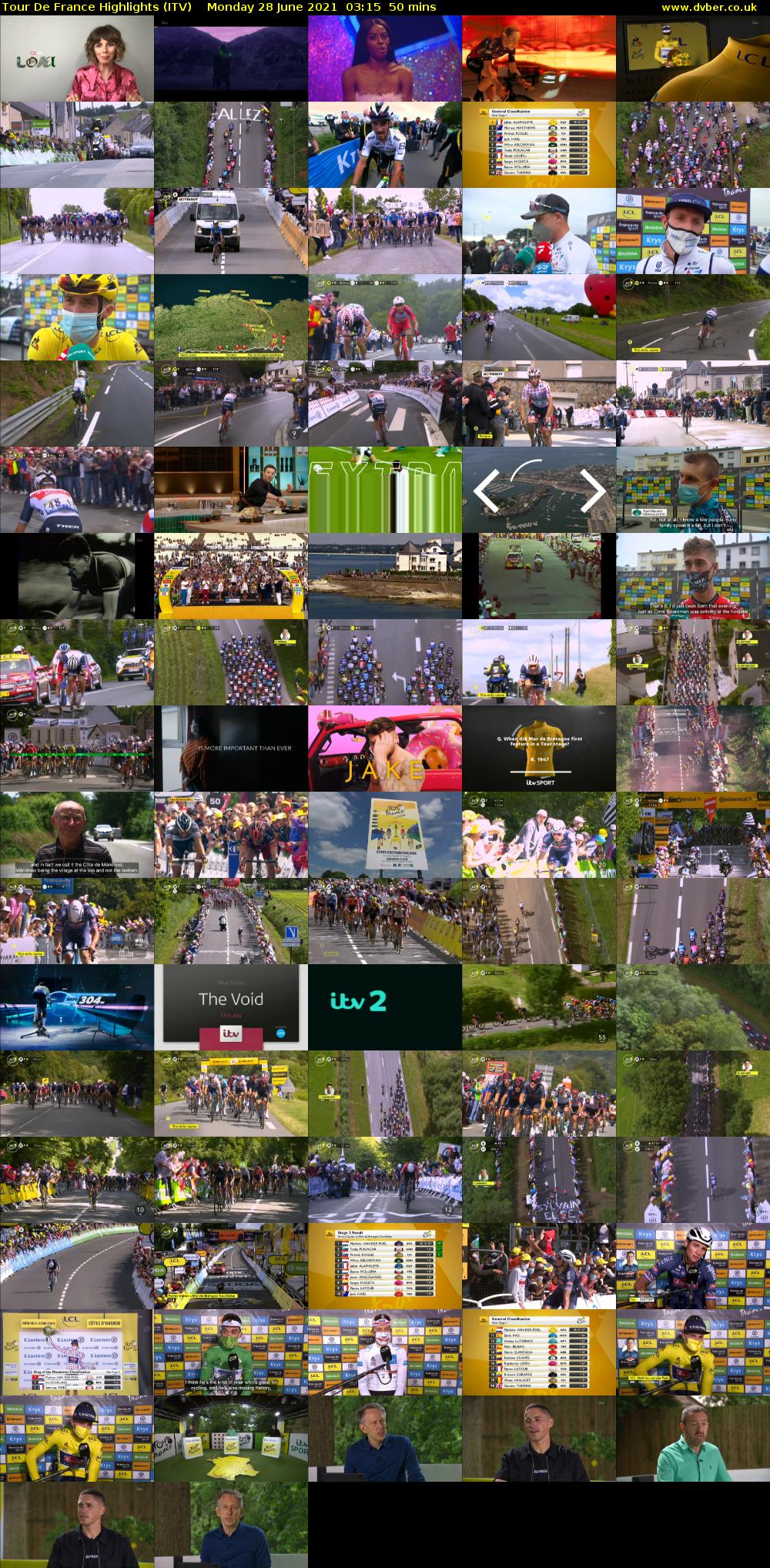 Tour De France Highlights (ITV) Monday 28 June 2021 03:15 - 04:05